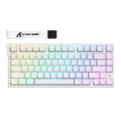 Клавиатура Attack Shark R82 HE White Contour, Magnetic, 75%, EN, Wired USB-C, 8KHz, RGB..