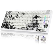 Клавиатура Attack Shark X820Ultra Dark Warrior, Mechanical, 80 keys, 2.4/BT/USB-C, EN, 4000mAh..