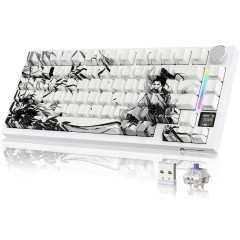 Клавиатура Attack Shark X820Ultra Dark Warrior, Mechanical, 80 keys, 2.4/BT/USB-C, EN, 4000mAh..