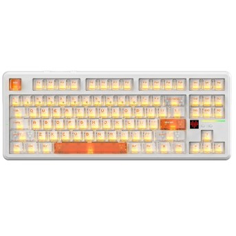 Клавиатура Attack Shark X87Ultra Ice Orange, Mechanical, 87 keys, 2.4/BT/USB-C, EN, 10.000mAh в Metoo.kz - Metoo (1)