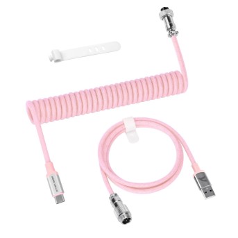Кабель для клавиатуры Attack Shark C01Pro Pink USB A to Type C в Metoo.kz - Metoo (1)