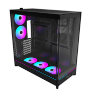 Корпус Montech HS02 PRO (B) ATX/Micro-ATX/Mini-ITX (Back-Connected MB) 2xUSB 1xType-C 1xAudio Черн..