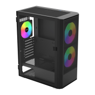 Корпус Montech X2 PLUS (B) ATX/Micro-ATX/Mini-ITX 1xUSB3.0 1xUSB2.0 1xType-C 1xAudio Черный..