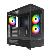 Корпус Montech XR (B) ATX/Micro-ATX/Mini-ITX 2xUSB3.0 1xType-C 1xAudio 1xMic Черный..