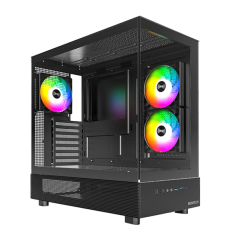 Корпус Montech XR (B) ATX/Micro-ATX/Mini-ITX 2xUSB3.0 1xType-C 1xAudio 1xMic Черный..