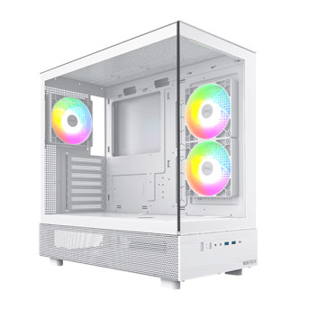 Корпус Montech XR (W) ATX/Micro-ATX/Mini-ITX 2xUSB3.0 1xType-C 1xAudio 1xMic Белый в Metoo.kz - Metoo (1)