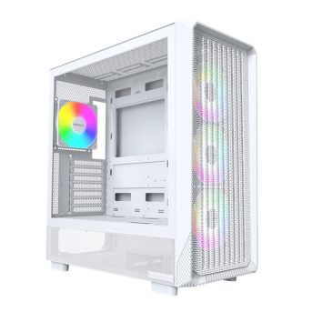 Корпус Montech X5 (W) E-ATX/ATX/Micro-ATX/Mini-ITX 1xUSB3.0 1xUSB2.0 1xType-C 1xAudio Белый в Metoo.kz - Metoo (1)