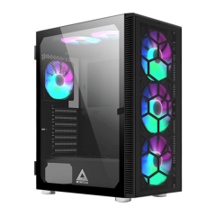 Корпус Montech X3 GLASS (B) ATX/Micro-ATX/Mini-ITX 1xUSB3.0 2xUSB2.0 1xAudio 1xMic Черный..