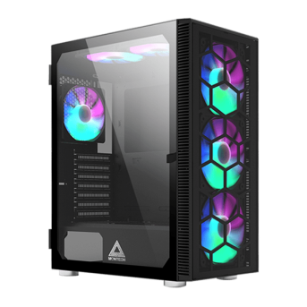 Корпус Montech X3 GLASS (B) ATX/Micro-ATX/Mini-ITX 1xUSB3.0 2xUSB2.0 1xAudio 1xMic Черный в Metoo.kz - Metoo (1)