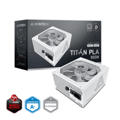 Блок питания Montech 850W, TITAN PLA 850W, Full Modular, 80+ PLATINUM, КПД 90%, Fan 135mm, Белый..