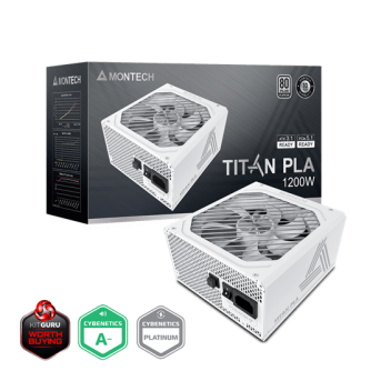 Блок питания Montech 1200W, TITAN PLA 1200W, Full Modular, 80+ PLATINUM, КПД 90%, Fan 135mm, Белый в Metoo.kz - Metoo (1)