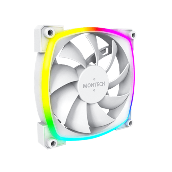 Вентилятор для корпуса Montech AX120 PWM (W) 1x(120x120x25mm) / 800-1600RPM / 59CFM / 27dBA Белый в Metoo.kz - Metoo (1)