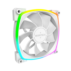 Вентилятор для корпуса Montech RX120 PWM (W) 1x(120x120x25mm)/800-1600RPM/59CFM/27dBA/Reverse Белы..