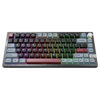 Клавиатура беспроводная Montech MK PRO 75 DB Bluetooth/Wireless/USB, ENG/RUS, mechanical, Черная в Metoo.kz - Metoo (1)