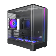 Корпус Montech KING 15 PRO (B) Micro-ATX/Mini-ITX 2xUSB3.0 1xType-C 1xAudio Черный..