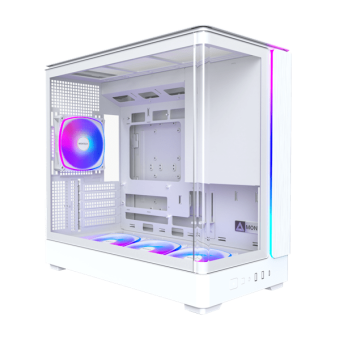 Корпус Montech KING 15 PRO (W) Micro-ATX/Mini-ITX 2xUSB3.0 1xType-C 1xAudio Белый в Metoo.kz - Metoo (1)