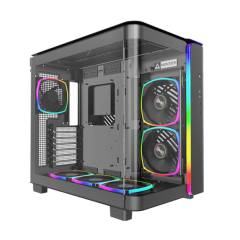 Корпус Montech KING 95 PRO (B) ATX/Micro-ATX/Mini-ITX 2xUSB3.0 1xType-C 1xAudio 1xMic Черный..