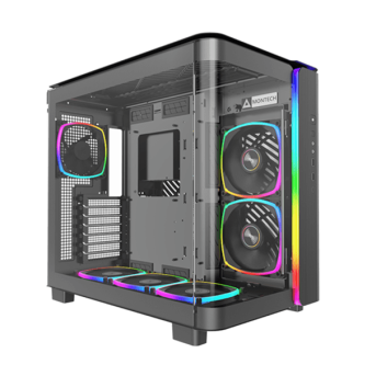 Корпус Montech KING 95 PRO (B) ATX/Micro-ATX/Mini-ITX 2xUSB3.0 1xType-C 1xAudio 1xMic Черный в Metoo.kz - Metoo (1)