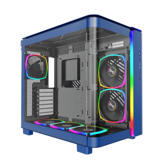 Корпус Montech KING 95 PRO (Prussian blue) ATX/Micro-ATX/Mini-ITX 2xUSB3.0 1xType-C 1xAudio Синий в Metoo.kz - Metoo (1)