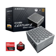 Блок питания Montech 1050W, CENTURY II 1050W, Full Modular, 80+ GOLD, КПД 90%, Fan 135mm, Серебро..