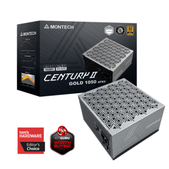 Блок питания Montech 1050W, CENTURY II 1050W, Full Modular, 80+ GOLD, КПД 90%, Fan 135mm, Серебро в Metoo.kz - Metoo (1)