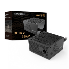 Блок питания Montech 550W, BETA 2 550W, Non Modular, ATX, 80+ BRONZE, КПД 90%, Fan 120mm, Черный..