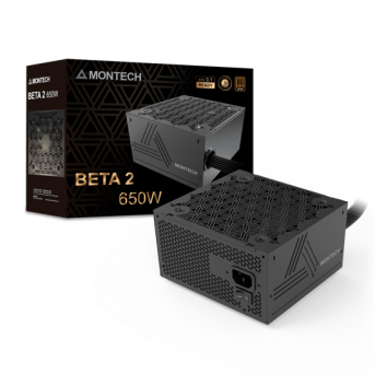 Блок питания Montech 650W, BETA 2 650W, Non Modular, ATX, 80+ BRONZE, КПД 90%, Fan 120mm, Черный в Metoo.kz - Metoo (1)