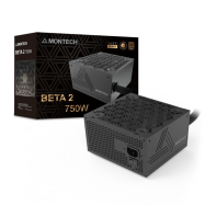 Блок питания Montech 750W, BETA 2 750W, Non Modular, ATX, 80+ BRONZE, КПД 90%, Fan 120mm, Черный..