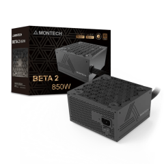 Блок питания Montech 850W, BETA 2 850W, Non Modular, ATX, 80+ BRONZE, КПД 90%, Fan 120mm, Черный..
