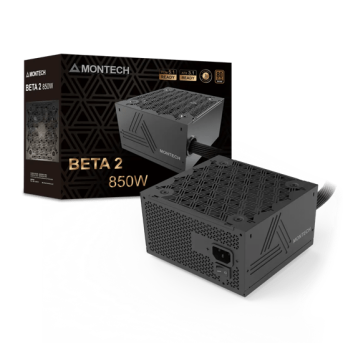 Блок питания Montech 850W, BETA 2 850W, Non Modular, ATX, 80+ BRONZE, КПД 90%, Fan 120mm, Черный в Metoo.kz - Metoo (1)