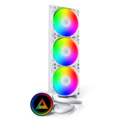 Водяное охлаждение для CPU Montech LightFlow ARGB 360 (W) TDP 300W 3x120 1170/1851/AM4/AM5 White..