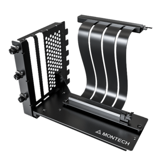 Вертикальный держатель видеокарты Montech VGM2 (B) PCIe 5.0x16/Up to 3 PCIe Slots/244mm Черный в Metoo.kz - Metoo (1)