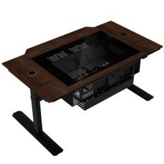 Корпус-стол Lian Li DK07X-WD, 2xE-ATX 2xUSB3.0 2xType-C 1xAudio/Mic Фильтры G99.DK07X-WD.10EU Орех..