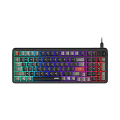 Игровая Клавиатура MSI FORGE GK110 RU, USB 2.0, 98кл, мембранная, кабель 1,5м (отсоединяемый) Черн..