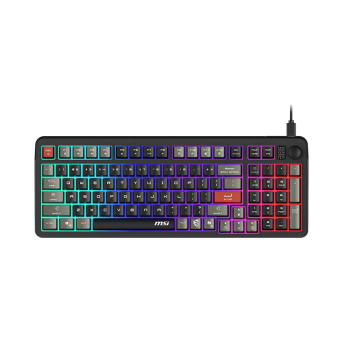 Игровая Клавиатура MSI FORGE GK110 RU, USB 2.0, 98кл, мембранная, кабель 1,5м (отсоединяемый) Черный в Metoo.kz - Metoo (1)