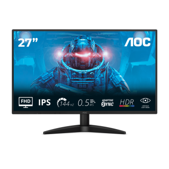 Монитор 27" AOC 27B36X IPS 1920x1080 144Hz 0.5ms 300cd/m2 1500:1 1xHDMI 1xDP 1xAudioOut Черный в Metoo.kz - Metoo (1)