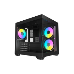 Корпус AOC CG381B 3F M-ATX/ITX 1xUSB2.0 1xUSB3.0 1xType-C 1xAudio/Mic Черный AOC-CG381-BF3V1R0T2-G..