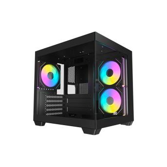 Корпус AOC CG381B 3F M-ATX/ITX 1xUSB2.0 1xUSB3.0 1xType-C 1xAudio/Mic Черный AOC-CG381-BF3V1R0T2-G в Metoo.kz - Metoo (1)