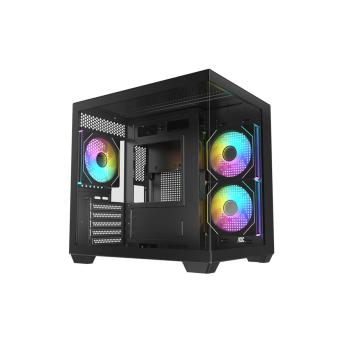 Корпус AOC CG391B 3F M-ATX/ITX 1xUSB2.0 1xUSB3.0 1xType-C 1xAudio/Mic Черный AOC-CG391-BF3V1R0T2-G в Metoo.kz - Metoo (1)