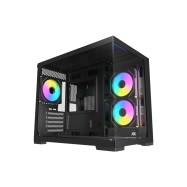 Корпус AOC CG392B 3F M-ATX/ITX 1xUSB2.0 1xUSB3.0 1xType-C 1xAudio/Mic Черный AOC-CG392-BF3V2R0T2-G..