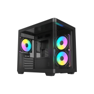 Корпус AOC CG350B 3F M-ATX/ITX 1xUSB2.0 1xUSB3.0 1xType-C 1xAudio/Mic Черный AOC-CG350-BF3V1R0W2-G..
