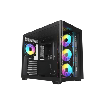 Корпус AOC CG455B 4F ATX/M-ATX/ITX 2xUSB3.0 1xType-C 1xAudio/Mic Черный AOC-CG455-BF4V1R0W2-G в Metoo.kz - Metoo (1)