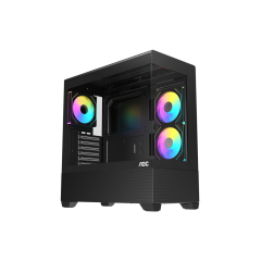 Корпус AOC CG393B 3F ATX/M-ATX/ITX 2xUSB(2.0/3.0) 1xType-C 1xAudio/Mic Черный AOC-CG393-BF3V1R0UD-..