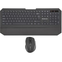 Беспроводной Комплект, Клавиатура + Мышь, Defender Berkeley C-925 Nano,B Черн Кл:104+12 М: 6кн RUS..