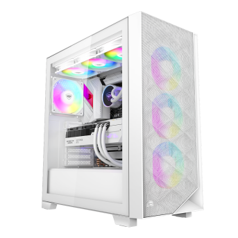 Корпус PCCooler C3D510 WH ARGB EATX/<wbr>ATX/<wbr>mATX/<wbr>ITX USB3.0, 2xUSB2.0 White - Metoo (1)