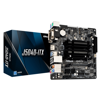 Материнская плата ASRock J5040-ITX Quad-Core J5040 3,2ГГц 2xSO-DIMM DDR4 4xSATA3 VGA DVI HDMI mITX - Metoo (1)
