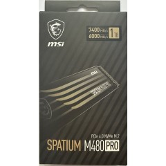 Твердотельный накопитель 1000Gb SSD MSI SPATIUM M480 PRO PCIe NVMe R7400Mb/<wbr>s W6000MB/<wbr>s SPATIUM M480