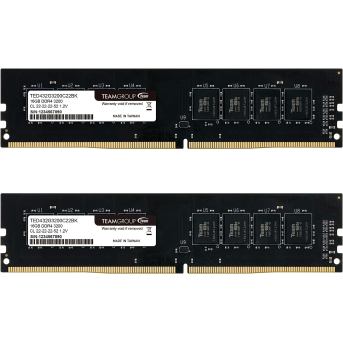 Оперативная память 32Gb Kit (2x16Gb) 3200MHz DDR4 Team Group ELITE CL22 TED432G3200C22DC01 в Metoo.kz - Metoo (1)