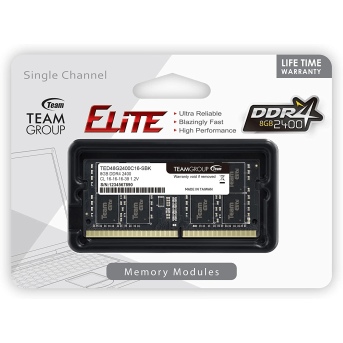 Оперативная память для ноутбука 8GB DDR4 2400Mhz Team Group ELITE SO-DIMM TED48G2400C16-S01 - Metoo (1)
