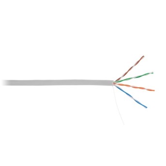 Кабель NETLAN U/UTP 4 пары, Кат.5e, 100МГц, одножильный, CCA(алюминний), внутренний, серый, 305m в Metoo.kz - Metoo (1)